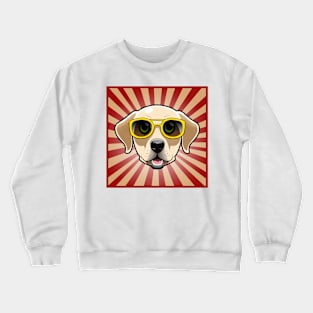 Yellow Sunglasses Golden Retriever Dog Crewneck Sweatshirt